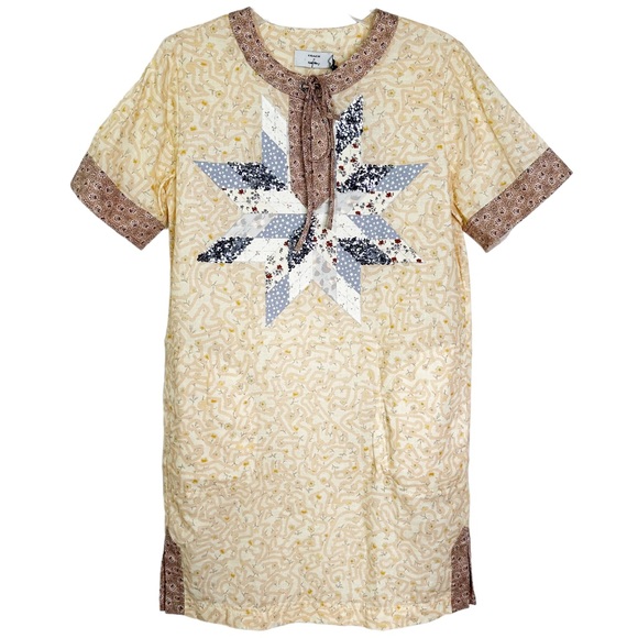 NWT $495 Coach x Keith Haring Quilt Patchwork T-Shirt Dress Sequin Women’s 6 - Picture 1 of 13